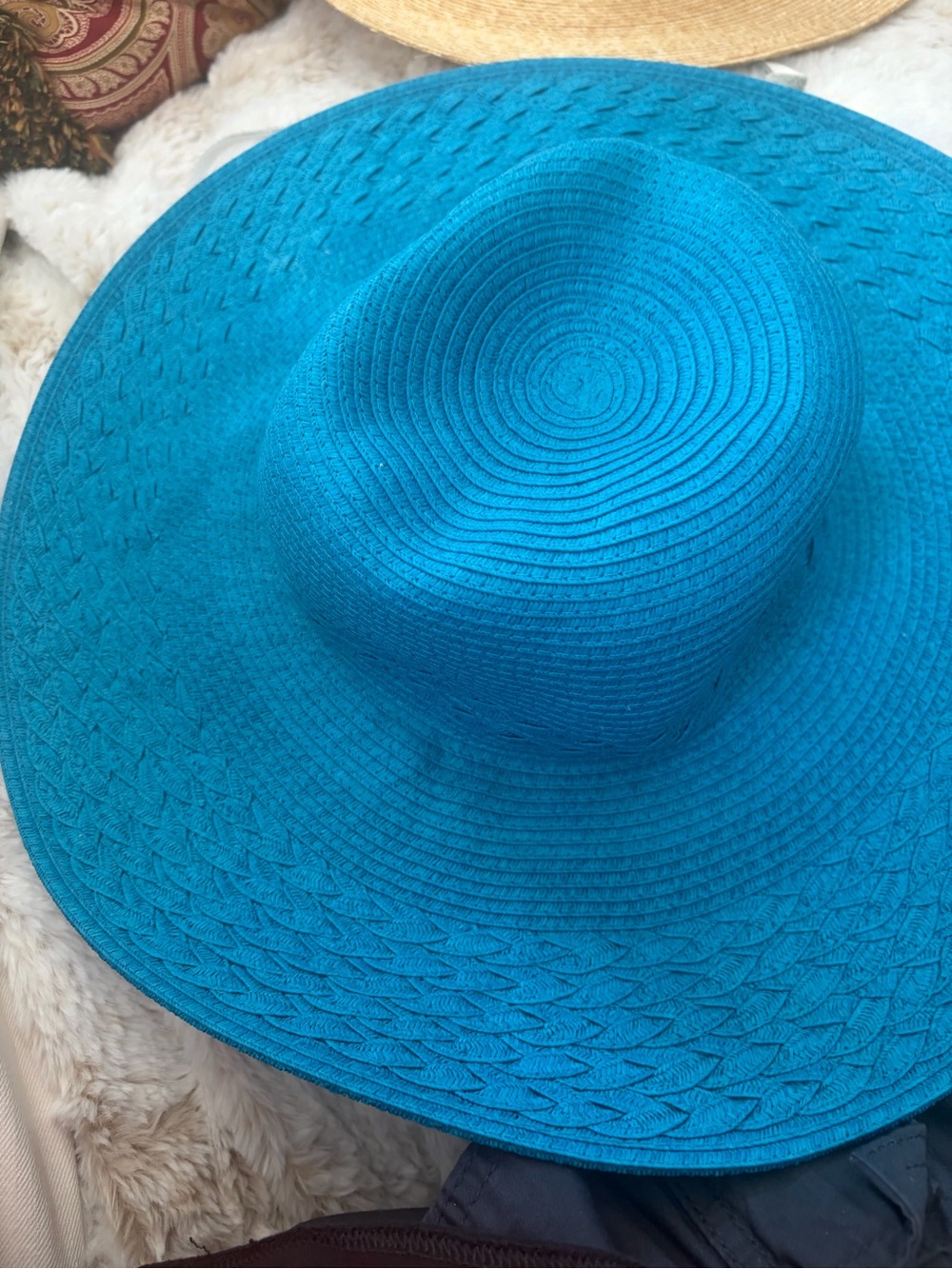 Wide Brim Sun Hat - Turquoise - echo
